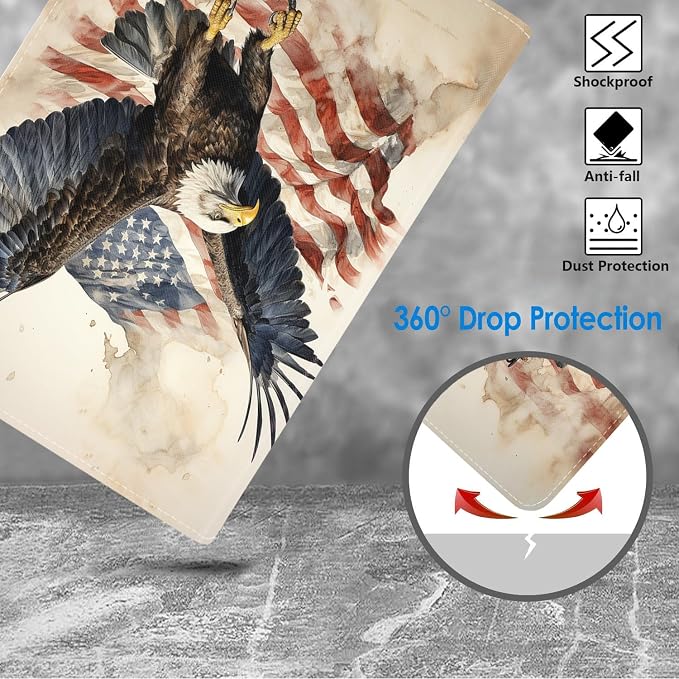 Patriotic American Flag Bald Eagle