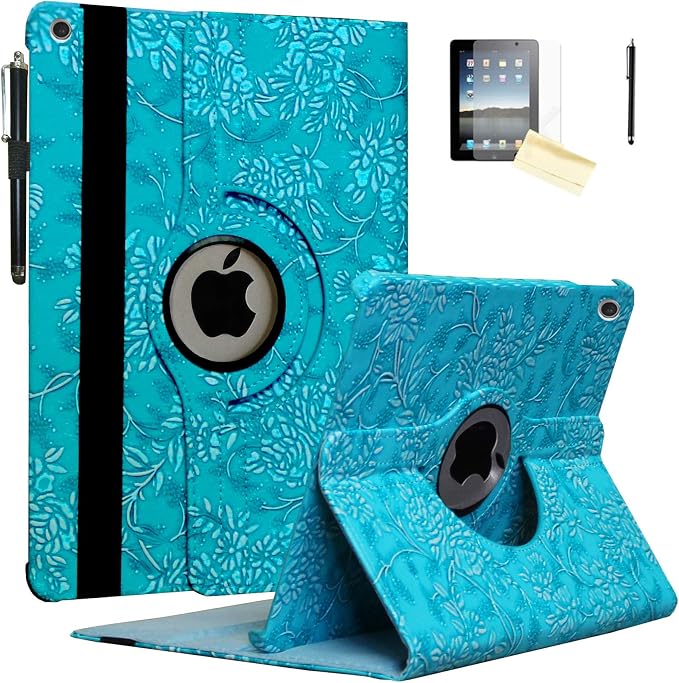 Embossed Blue Flower