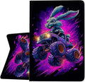 Case for Samsung Galaxy Tab A11 / Tab A9 8.7-Inch 2025/2023Slim Protective LeatherAuto Wake/SleepAdjustable Viewing Angle Stand.Rabbit in Monster Truck