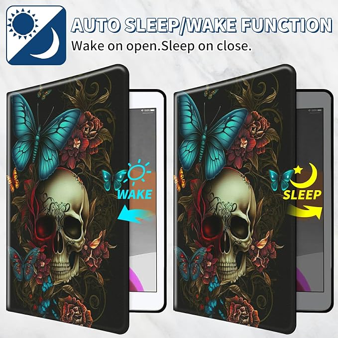 Blue Butterfly Skull