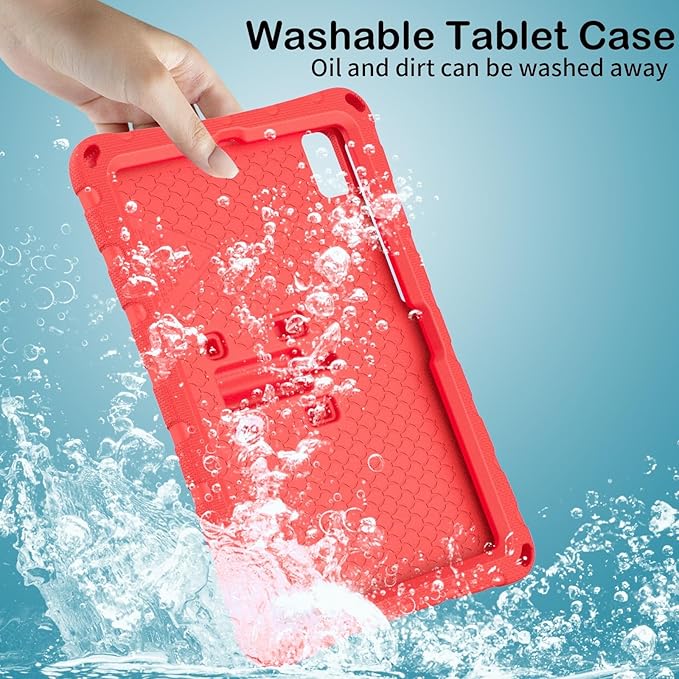 Case Compatible with Lenovo Tab M10 Plus 10.3 Inch/K10 10.3 TB-X606F/TB-X606X/TB-X6C6F/TB-X6C6XLightweight Shockproof Case EVA Foam Cover Stand Cover for Boys Girls(Red)