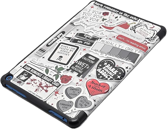 Case Fits New Amazon Fire HD 10 Tablet Case(Only Fit 13th Gen 2023 Release) Bookish Reading Trifold Lightweight Hard Shell Stand Cover with Auto Wake/Sleep Romance Reader Lovers