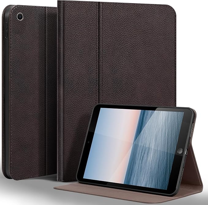 Gexmil Leather Case for iPad 10.2 Inch Case9th/8th/7th Generation(2021/2020/2019)Smart Cover Anti Fingerprint/SlipCowhide Folio Auto Sleep/Wake with Adjustable StandSand Dark Brown