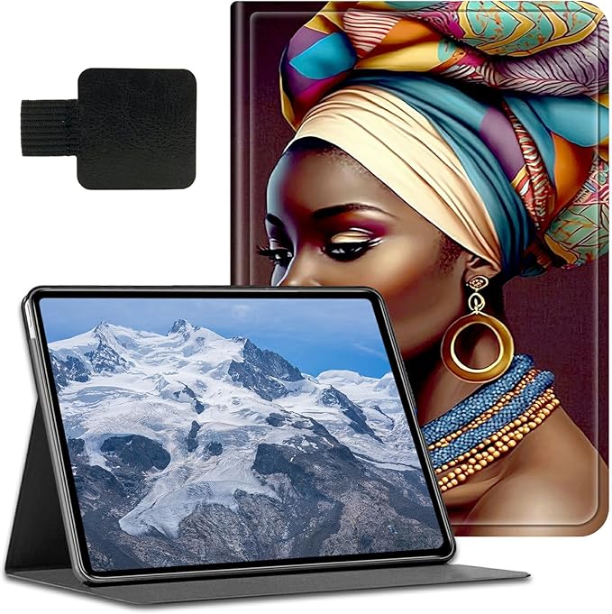 for Fire HD 10 &amp 10 Plus Tablet Case (11th Generation 2021 Release) Case with Pen Holder &amp Auto Wake/Sleepd Shockproof Stand Protective Cover for HD 10 2021 TabletAfrican Women