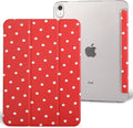 case for ipad 11th Generation11 Inch 2025 (A16 Chip) &amp 10th Gen 10.9 Inch 2022 - Slim Scratch-Resistant Hard PC Translucent Back Shell Smart Cover Wake/Sleep Functionred White Polka dot