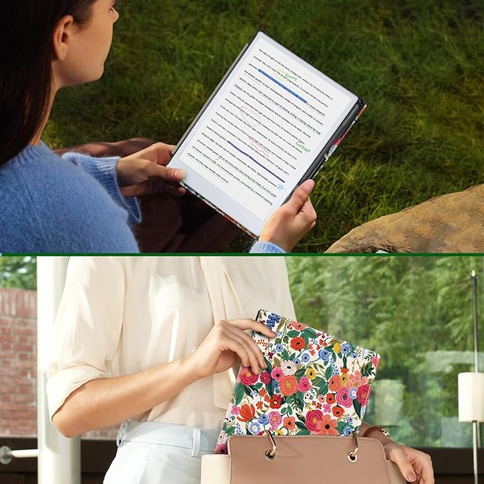 Case for Remarkable Paper Pro Tablet 11.8 (Released in 2024) Hard Back Shell Protective Book Folio Cover with Built-in Pen Holder with Auto Sleep/Wake Function.