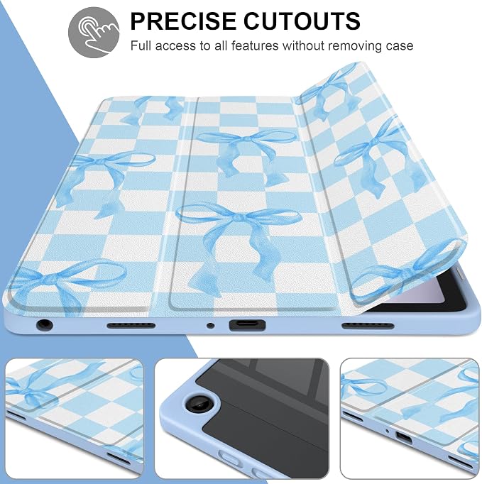 Blue&White Checkers&Bows