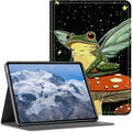 Case for iPad Air 13 Inch (M3/M2) 2025/2024/iPad Pro 12.9 Inch 2022/2021/2020 PU Leather Shockproof Stand Protective Cover with Auto Wake/SleepCartoon Frog Mushrooms