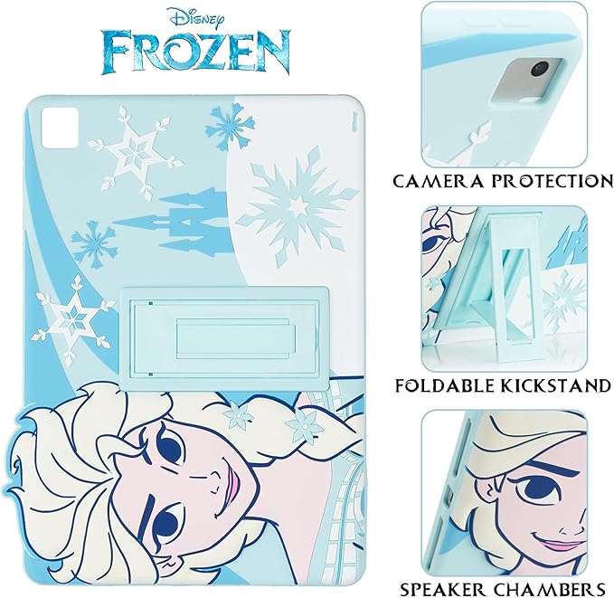 Disney Frozen Kids iPad Case - 10.2 Case for iPad 9th/8th/7th Generation - 2019/2020/2021 Tablet Cover with Stand Shockproof Silicone Protector