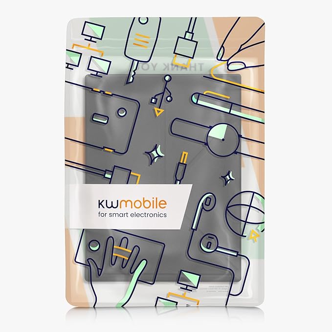kwmobile Origami Case Compatible with Remarkable Paper Pro Cover - Faux Leather Tablet Case - with Stand and Pen Holder - Black
