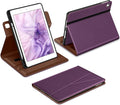 DTTO for iPad 6th / 5th Generation 9.7 Inch (2018/2017) iPad Air 2 / Air 1 Case 360 Degree Rotating Premium Leather Folio Stand Cover with Pencil Holder New Purple