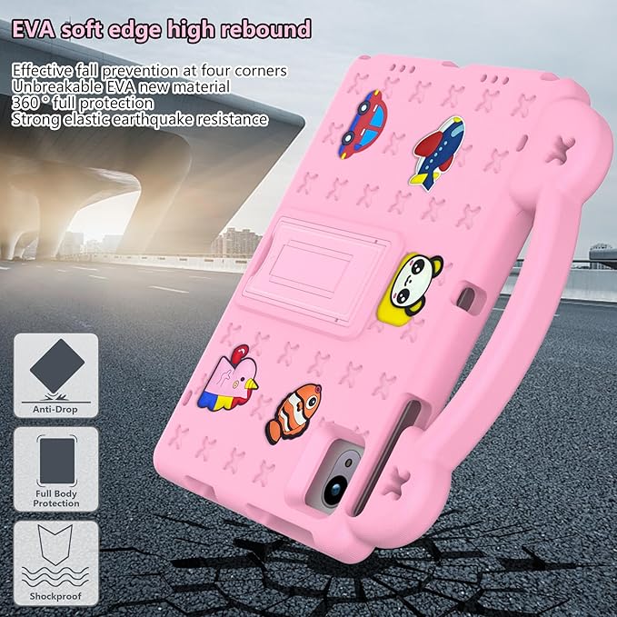 for Revvl Tab 2 Case 10.1 inch 2025 Kids EVA Tablet Cover with Strap Stand Handle for Tmobile Revvl Tab 2 5G Case Pink