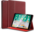 for Ipad Case 10.2-inch 9th/8th/7th Gen 2021/2020/2019 Genuine Leather Cover Protective ShellAuto Wake/Sleep.Red