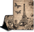 Bxgolkgd Tablet Case for 6 Kindle 11th Generation (2024/2022 Release)Shockproof Stand Cover with Heat DissipationAuto Wake/Sleep FunctionVintage Paris Eiffel Tower Butterfly Rose