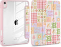 Case for iPad (A16) 11th Generation 11 inch 2025 /iPad 10th Gen 10.9 2022- Cute Patterns Functional Protection Clear Back Shell Magnetic Wake Sleep Trifold Stand &amp Pencil Holder Cute Bunny
