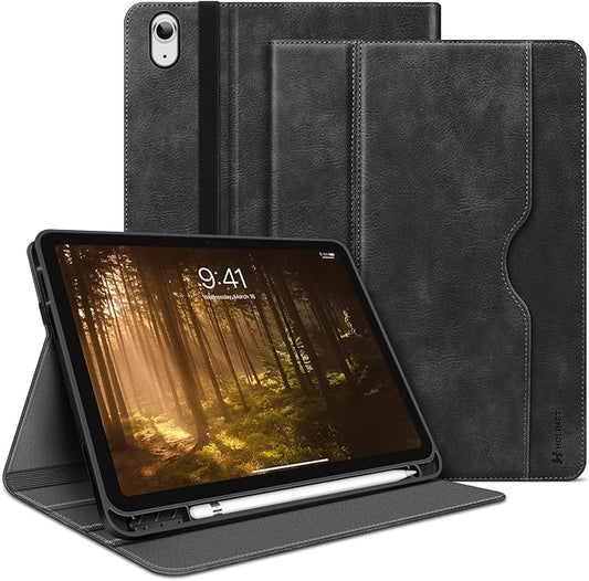 H HOLIMET Case for iPad (A16) 11th Generation 11 Inch 2025/iPad 10th Generation 10.9 Inch 2022 New with Pencil Holder Protective Cases Shockproof Cover Vegan Leather Black