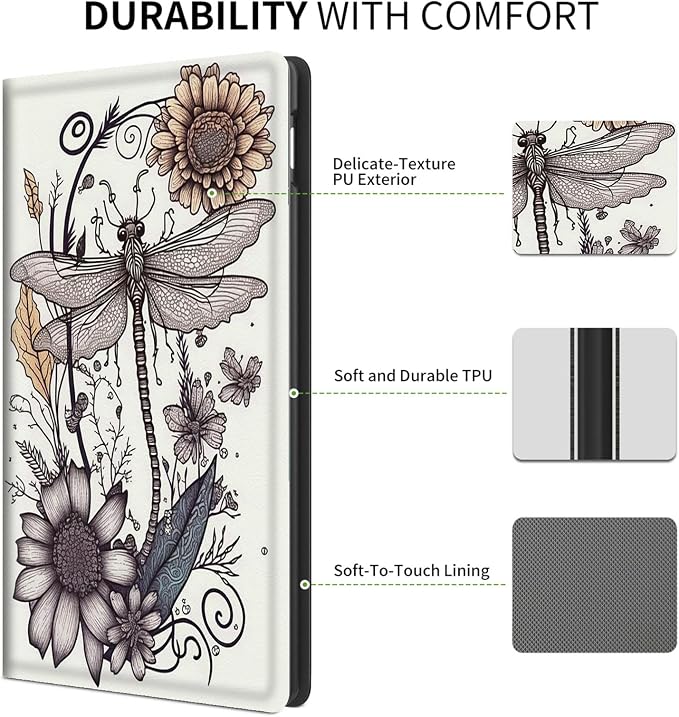 Dragonfly Flower Drawing