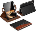 DTTO for iPad mini 7 (A17 Pro) Case iPad mini 7th / 6th Generation Case (2024/2021) 360 Degree Rotating Premium Leather Folio Stand Cover with Pencil Holder Black Brown