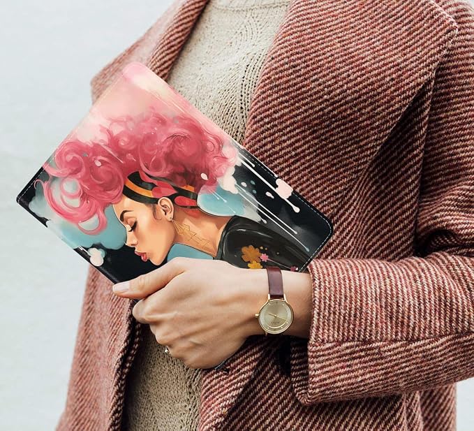 African Woman with Red Hair Hairstyle