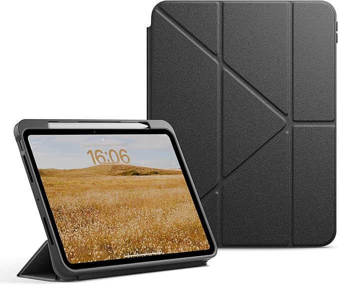 Native Union Active Case for iPad Pro 11 M5 – Lightweight Durable 4-in-1 Stand Case with Matte TPU Back – Apple Pencil Holder – Magnetic Cover Compatible with Auto Wake/Sleep Function (Black)
