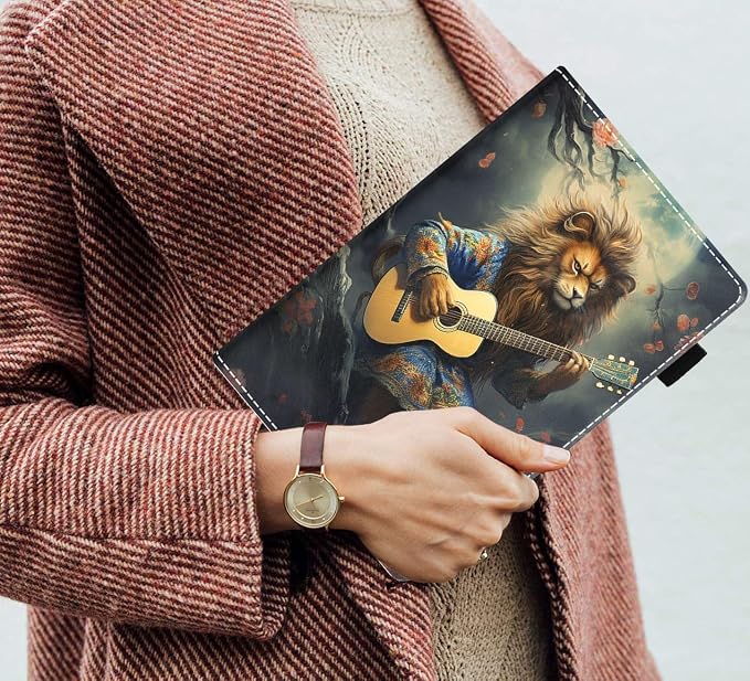 Funny Lion Playing Guitar