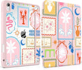Case for iPad (A16) 11th Generation 11 inch 2025 /iPad 10th Gen 10.9 2022- Cute Patterns Pink Cover with Clear Back Shell Auto Wake Sleep Trifold Stand &amp Pencil Holder Creative Collage