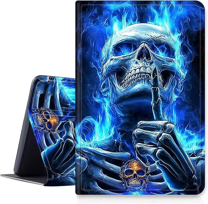 Blue Flame Skull Fingers