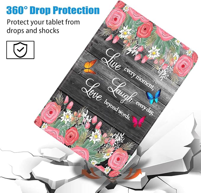 Floral Quote Live Laugh Love