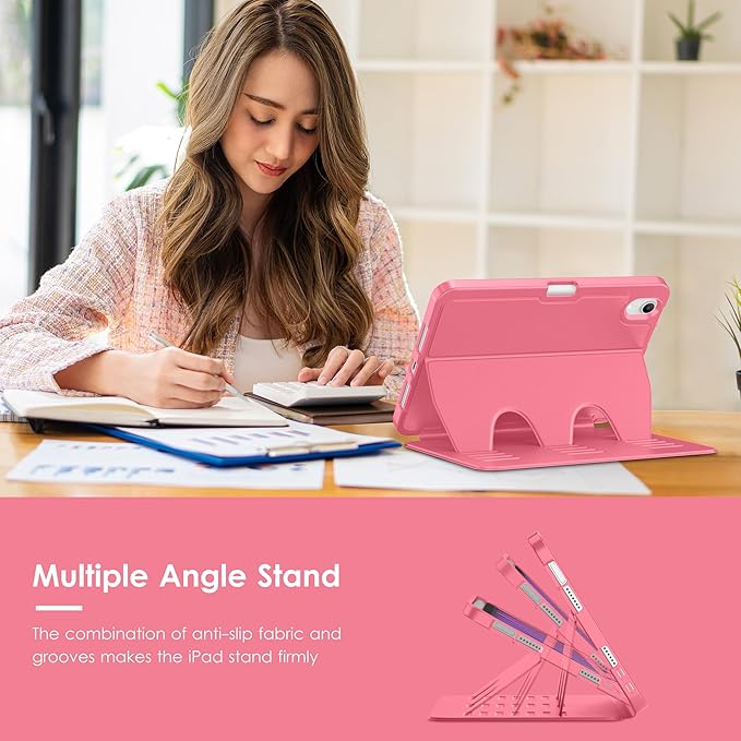 VIKESI Case for iPad iPad mini 7 (A17 Pro) and iPad mini 6Multiple Angles Magnetic Stand CoverShockproof Soft BackPencil Holderand Auto Sleep/WakeWatermelon