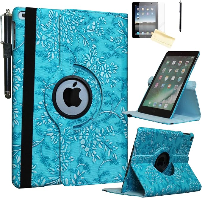 Embossed Blue Flower
