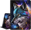 for All-New Amazon Kindle Fire HD 10 Tablet Case (13th Generation 2023 Release) Slim Adjustable Stand Back Shell Protection Smart Cover for Fire HD 10 2023 10.1 Inch Moon Wolf