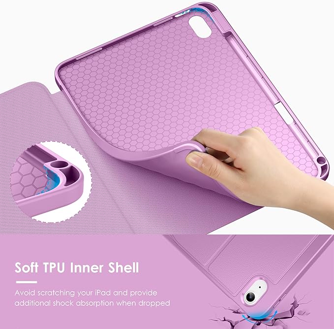 VIKESI Case for iPad (A16) 11-inch 2025 and iPad 10th/11th Generation 10.9 Inch 2022Multiple Angles Magnetic Stand CoverShockproof BackPencil Holderand Auto Sleep/WakePurple
