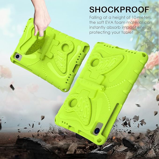 Case Compatible with Lenovo Tab M10 Plus 10.3 Inch/K10 10.3 TB-X606F/TB-X606X/TB-X6C6F/TB-X6C6XLightweight Shockproof Case EVA Foam Cover Stand Cover for Boys Girls(Grass Green)