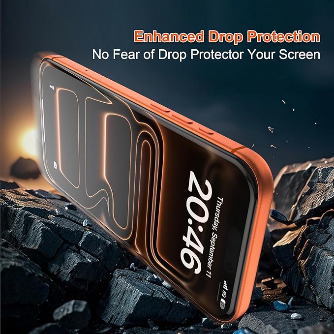 OneFish for iPhone 16 Pro Privacy Screen Protector - 4 Way 360 Anti Spy Bubble Free Easy Installation with Auto Dust-Elimination for 16 Pro