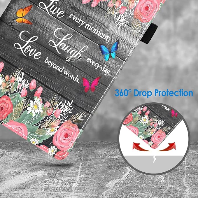 Floral Quote Live Laugh Love