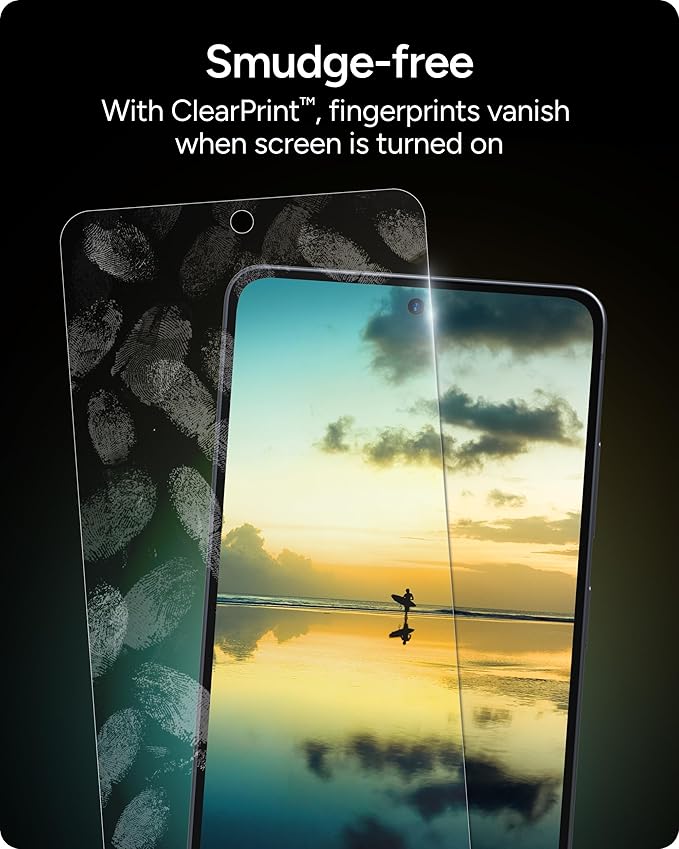 ZAGG Glass Elite Samsung Galaxy S26+ Screen Protector - 5x Stronger Tempered Glass Fingerprint Scanner Compatible 30% Recycled Glass InvisibleShield Easy Install PerfectFit