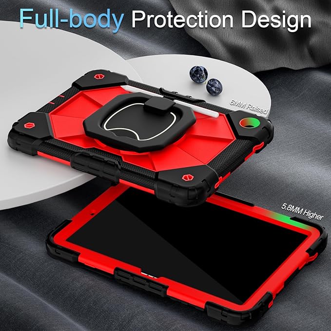 Case for Galaxy Tab A9 Plus Case 11 Inch with Screen Protector/Rotating Stand/Pen HolderMilitary Grade Shockproof Cover for Samsung Galaxy A9+/A9 Plus Tablet Case (SM-X210/X216/X218)