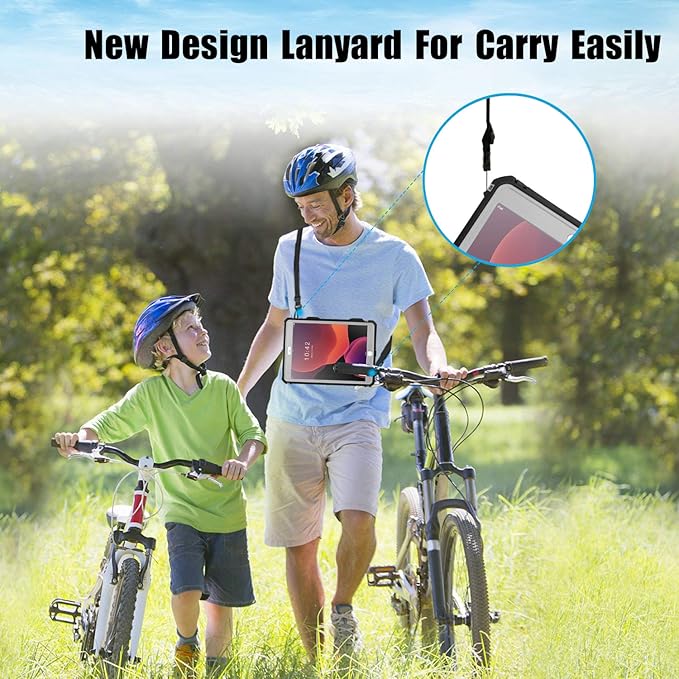 ipad 10.2 Waterproof Case 2021/2020/2019ACase iPad 7th/iPad 8th/iPad 9th Generation IP68 Waterproof ipad 10.2 Cover with Strap Stand Pencil Holde Built-in Screen Protector Rugged Shockproof Case