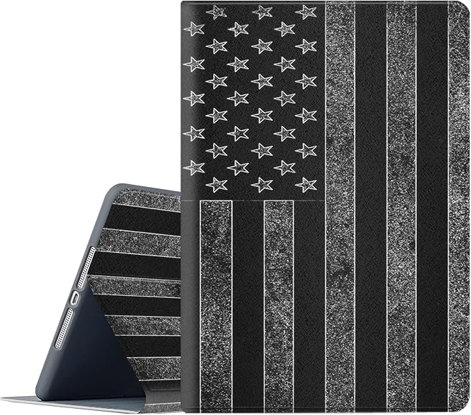 Black and white American Flag