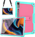 Case for Lenovo Tab P12 12.7 Inches Tablet Case Shockproof Hybrid Kids Case with Screeen Protector for Lenovo tab P12/Xiaoxin Pad Pro 12.7 Tablet Case TB370FU/TB371FC (Green/Pink/1 Pc)