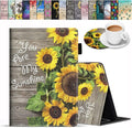 Case for Amazon Fire HD 10 &amp Fire HD 10 Plus Tablet (11th Generation 2021 Release) - Premium PU Leather Cover with Auto Sleep Wake You are My Sunshine Sunflower