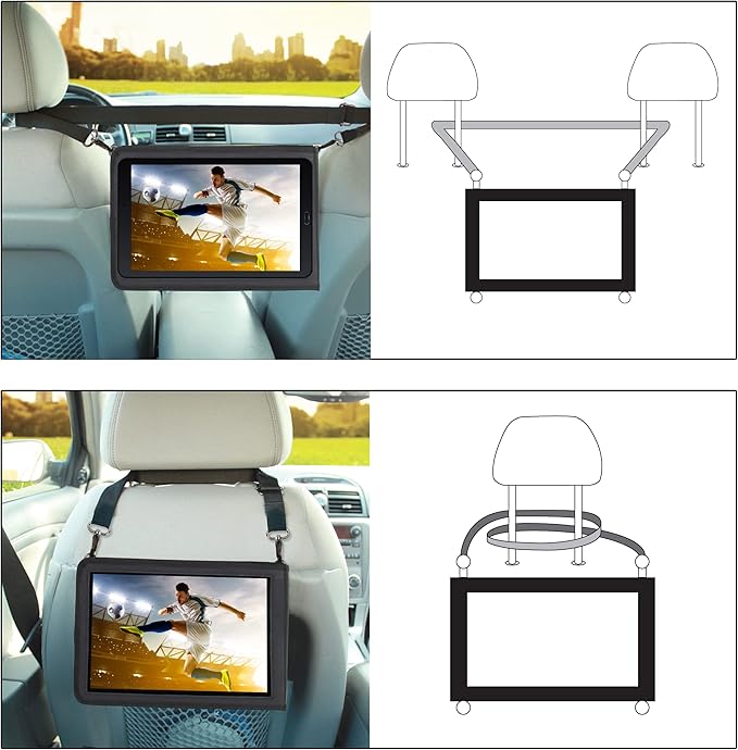USA GEAR 10 inch Rugged Travel Tablet Sleeve with Open Front Adjustable Shoulder Carrying Strap and Protective Rigid Exterior - Compatible with 10 inch Tablets - Perfect for Hands Free Carrying