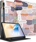 Samsung Galaxy Tab S9 Plus/S9 FE Plus Case 12.4 Inch 2023 for Women Girls - Folio Cover With Pencil Holder Cute Fashion Design Girly Kawaii Quotes Pretty Tablet Cases