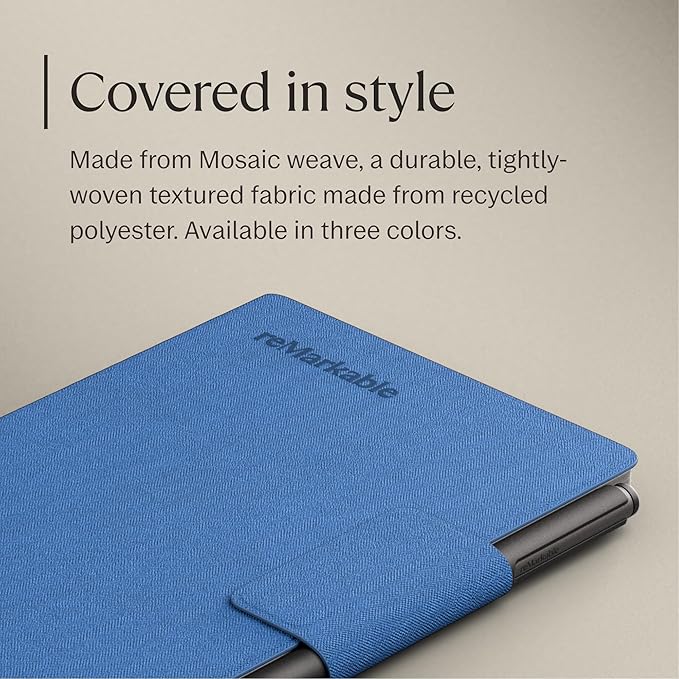 reMarkable Paper Pro Move - Cobalt Book Folio | Mosaic Weave Case for Your 7.3'' Paper Tablet