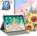 Lokigo Rotating Case for iPad Air 11 M4/M3/M2 (2026/2025/2024) iPad Air 5th/4th Gen (2022/2020) 10.9 Inch iPad Pro 11 Inch (4th/3rd/2nd/1st) 360 Degree Stand Cover with Pencil Holder Sunflower