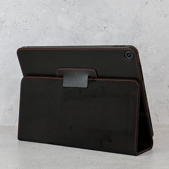 Casemade Real Leather Case Compatible with iPad Pro 10.5” / Air 3rd Gen (2019) - Full-Grain Leather Cover Auto Sleep/Wake Dual Stand Position (Black)