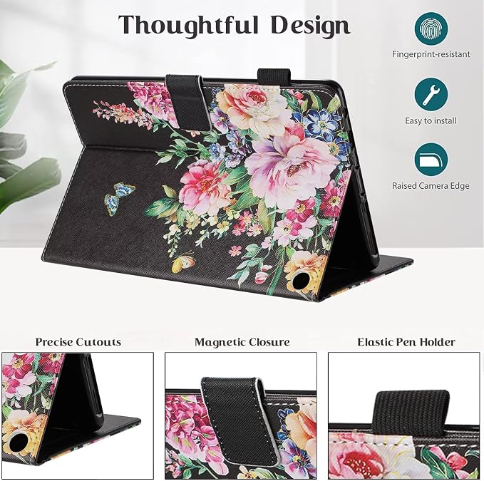 A3 Black Peony