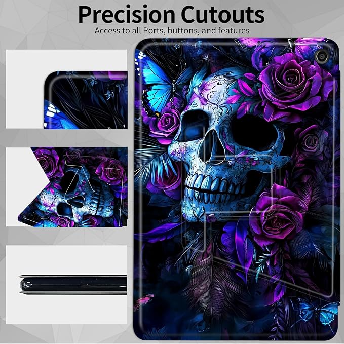 Purple And Blue Skull