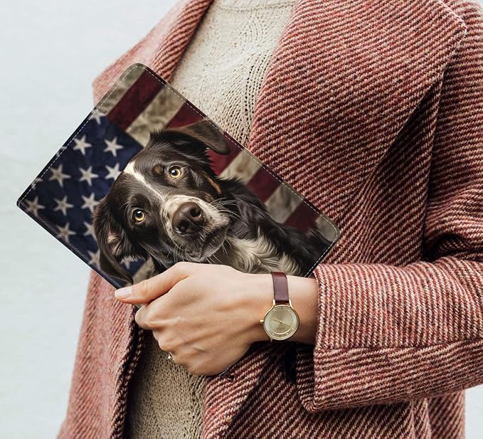 Dog on USA Flag Background