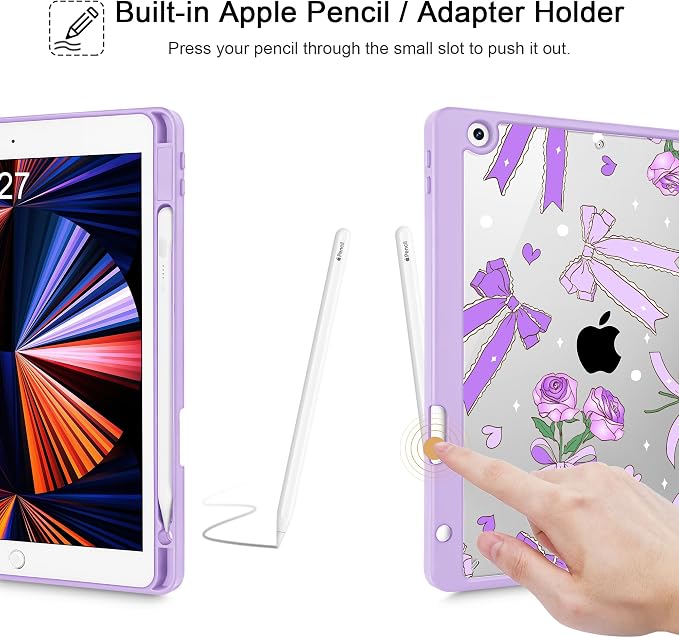Bow & Rose Purple
